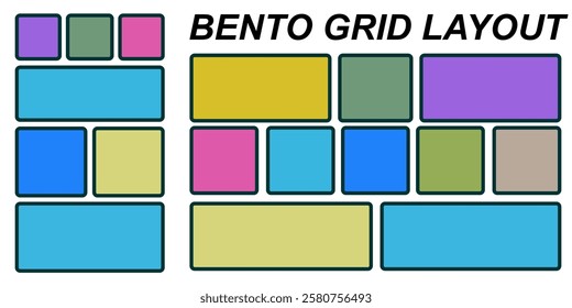 Modular shapes and bento grid template