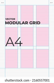 Modular Vector Grid A4 Layout 3 Column and 3 Row svg