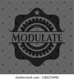 Modulate black emblem. Vector Illustration. Detailed.