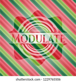 Modulate christmas colors emblem.