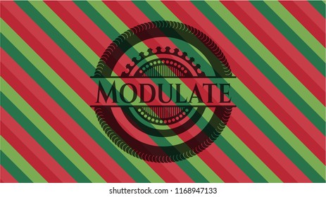 Modulate christmas colors style badge.