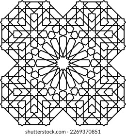 Module for Arabic seamless patterns, vector