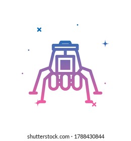 module gradient style icon of Space futuristic cosmos and universe theme Vector illustration