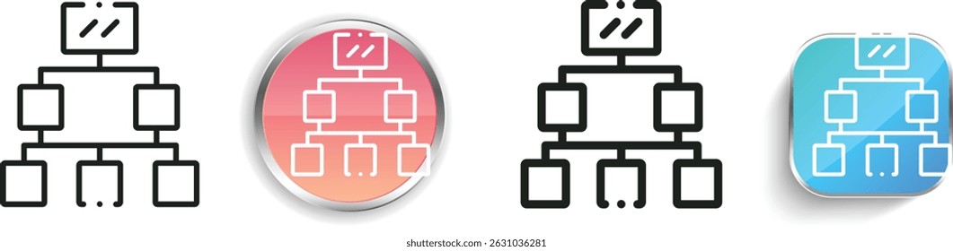 module icon. Thin Linear, Regular and Button Style Design Isolated On White Background