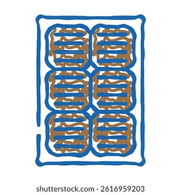 module solar panel doodle icon sketch vector. module solar panel sign. isolated symbol illustration