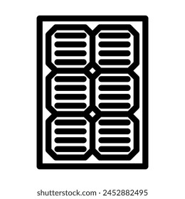 module solar panel line icon vector. module solar panel sign. isolated contour symbol black illustration