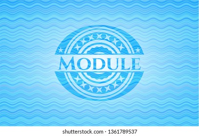 Module water wave style badge.