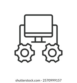 Modulus, icon in line design. Modulus, modular arithmetic, modulus operator, number system, math operations, remainder, modular function on white background vector. Modulus editable stroke icon