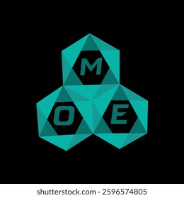 MOE creative minimalist letter logo. MOE unique vector initials alphabet letter logo design
