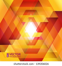 Moebius origami colorful paper triangles. RGB EPS 10 vector illustraton