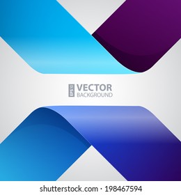 Moebius origami colorful paper triangles on white background. RGB EPS 10 vector illustration