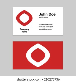 Moebius strip design element. Business card template