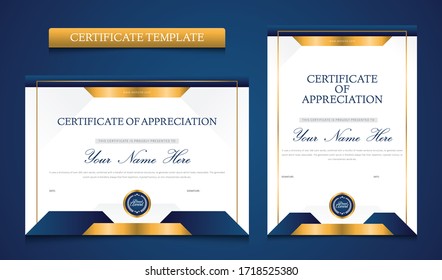 Moedrn certificate of appreciation Template Design. Sports, Diploma, Graduation, Corporate vector illustration