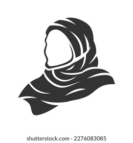 moeslim hijab female logo template Icon Illustration Brand Identity. Isolated and flat illustration. Vector graphic