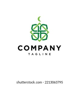 Moeslim ornament logo vector template inspiration
