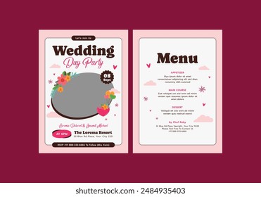 Mogan Wedding Invitation Template, Wedding Invites, save the date, Birthday Invites.