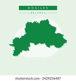 Mogilev region map, administrative division of Belarus.