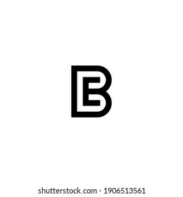 Mogram initail letter B, BE, EB vector logo design