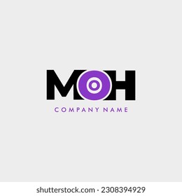 MOH initial letter monogram logo