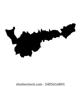 Mohales Hoek district map, administrative division of Lesotho. Vector illustration.
