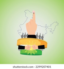 Mohali, Punjabi, India - 3 May 2023: Indian Voters with Ink on Index Fingers - Indian Election Day Concept