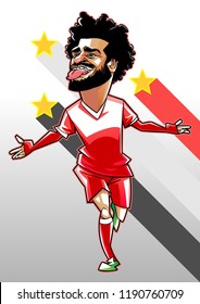 Mohamed Salah Caricature Vector With Layers