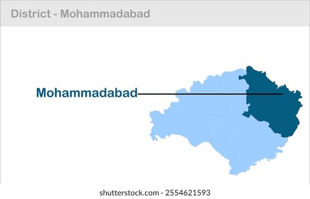 Mohammadabad sub-district map, Ghazipur District, Uttar Pradesh State, Republic of India, Government of  Uttar Pradesh, Indian territory, Eastern India, politics, village, tourism