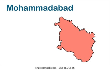 Mohammadabad subdivision map, Ghazipur District, Uttar Pradesh State, Republic of India, Government of  Uttar Pradesh, Indian territory, Eastern India, politics, village, tourism