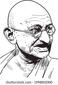 Mohandas Karamchand Gandhi was an Indian lawyer, anti-colonial nationalist, and political ethicist. Vector
