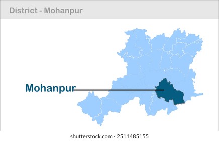 Mapa do sub-distrito de Mohanpur, Distrito de Gaya, Estado de Bihar, República da Índia, Governo de Bihar, Território indiano, Índia Oriental, política, aldeia, turismo