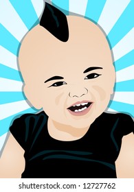 Mohawk Baby Laughing At You