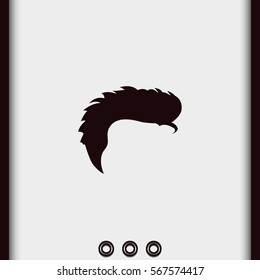 Mohawk hair style for men icon.