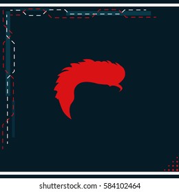Mohawk hair style for men icon.