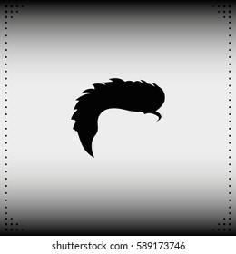 Mohawk hair style for men icon.