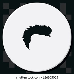 Mohawk hair style for men icon.