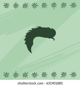Mohawk hair style for men icon.