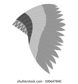 Mohawk indian icon monochrome. Singe western icon from the wild west monochrome.
