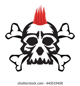 mohawk skull hairstyle