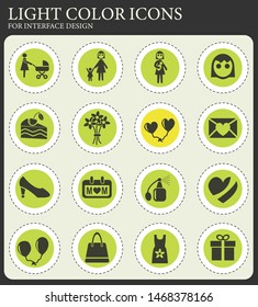 mohter day web icons for user interface design