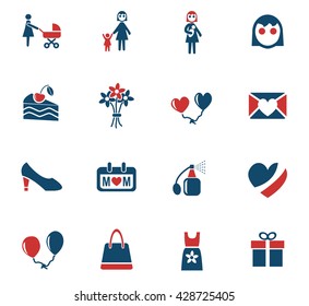mohter day web icons for user interface design
