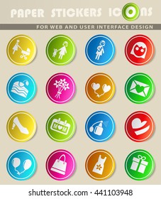 mohter day web icons for user interface design