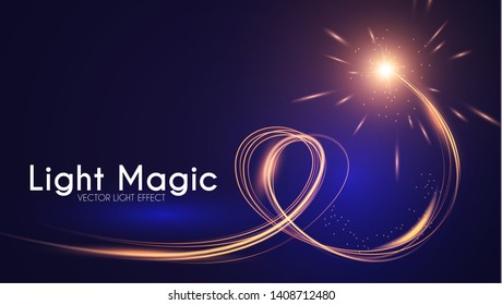 Moion Light Effect. Lens Flare. glowing Spyral. Abstract Shining Background. Trendy Magic Design.