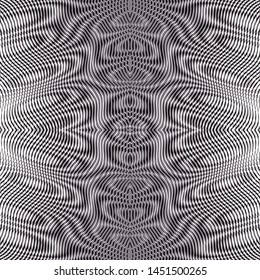 Moire effect. Geometric monochrome seamless vector background. Can be used as creative design of books, websites, business card, accessories for phones and tablet, title page, image for blog.