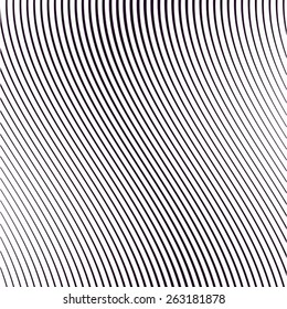 Moire pattern, monochrome background with trance effect. Optical illusion, creative black and white graphic backdrop.