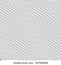 Moire pattern, monochrome vector background with trance effect. Optical illusion, creative black and white graphic backdrop.