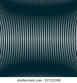 Moire pattern, op art background. Relaxing hypnotic backdrop with geometric black lines. Abstract tiling.
