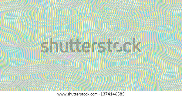 モアレシームレスなホログラフィックベクター画像の背景 モアレテクスチャの波線 光学的な錯覚の抽象的背景 テレビ画面の効果 ゆがんだ形の線の壁紙 のベクター画像素材 ロイヤリティフリー