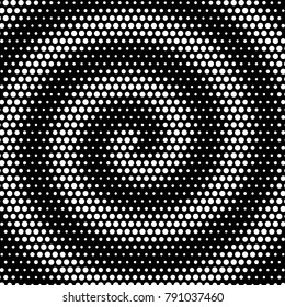 Moire Stippled Halftone Background  - Grunge Vector Op Art
