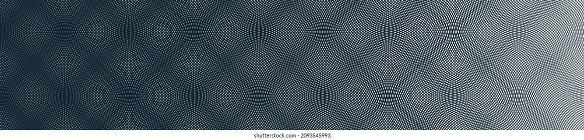 Moire vector abstract background, linear contrast virtual digital effect image, hypnotic texture, optical art trendy modern style, black and white distorted grid.