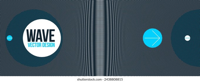 Moire vector abstract background, linear contrast virtual digital effect image, hypnotic texture, optical art trendy modern style, black and white distorted grid.